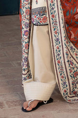 3 Piece Printed Zari Stripe Self Jacquard Suit with Dupatta SP-52085