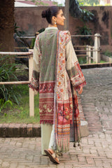 3 Piece Printed Zari Stripe Self Jacquard Suit with Dupatta SP-52088