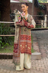 3 Piece Printed Zari Stripe Self Jacquard Suit with Dupatta SP-52088