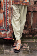 3 Piece Printed Zari Stripe Self Jacquard Suit with Dupatta SP-52090