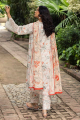 3 Piece Printed Zari Stripe Self Jacquard Suit with Dupatta SP-52095