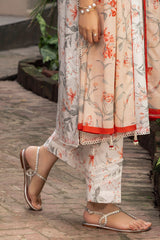 3 Piece Printed Zari Stripe Self Jacquard Suit with Dupatta SP-52095