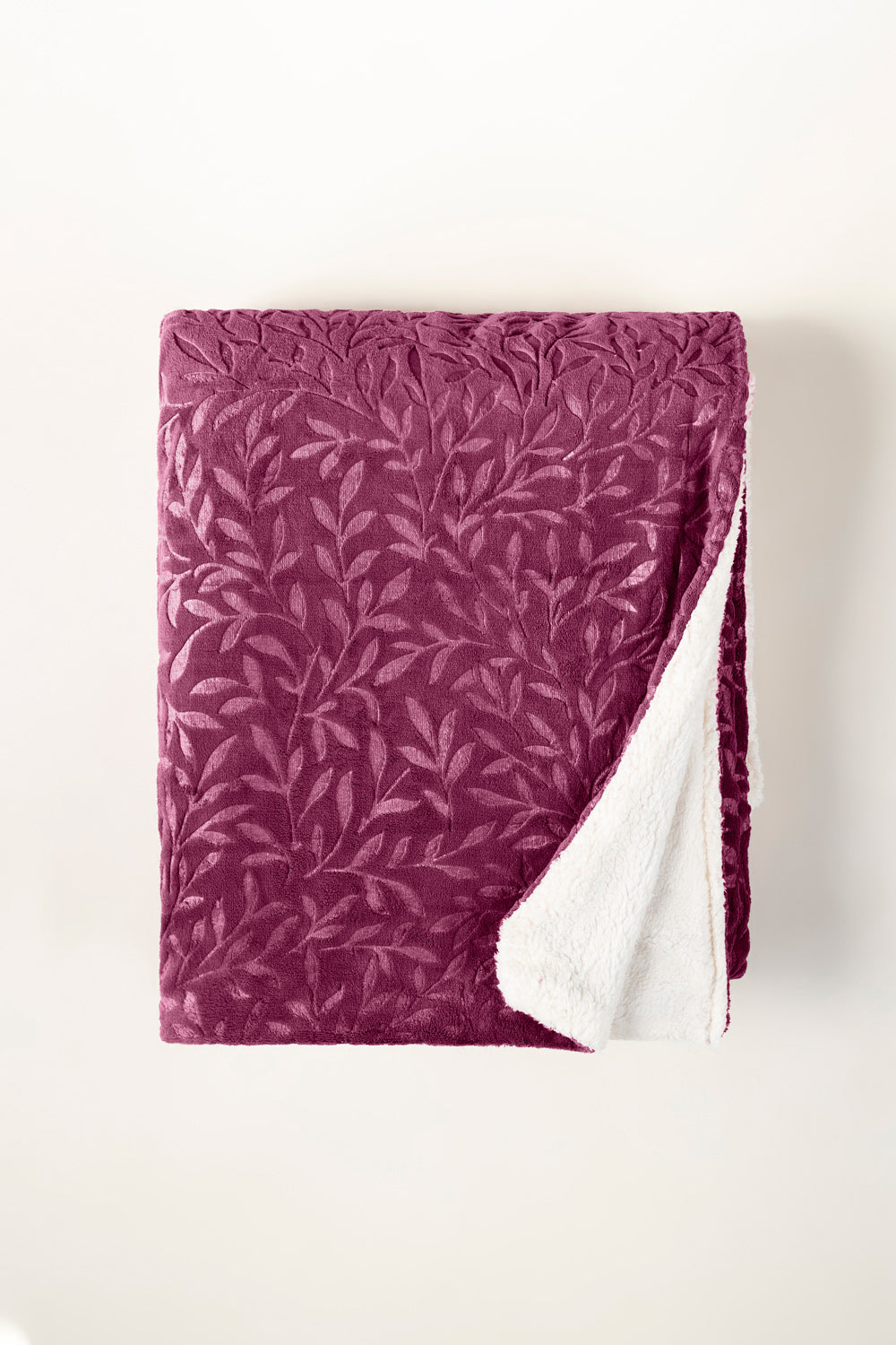 AW25-Raspberry Double Ply Fleece Throw