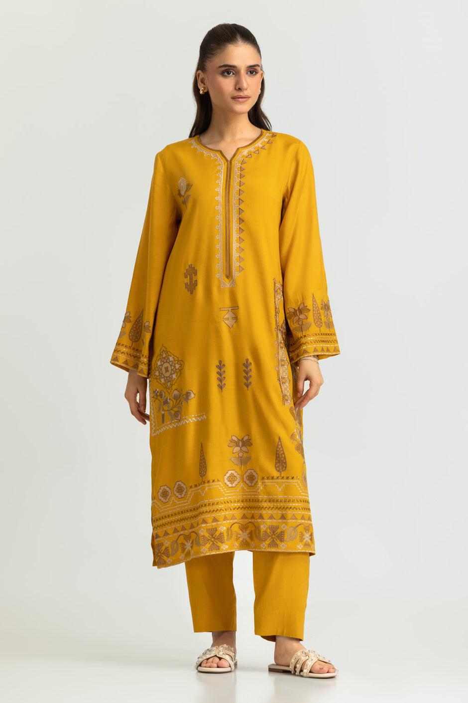 Raw Silk Embroidered Co-Ord Set