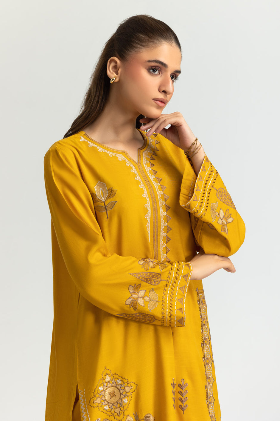 Raw Silk Embroidered Co-Ord Set