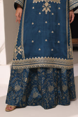 Rawsilk Embroidered Shirt And Trouser