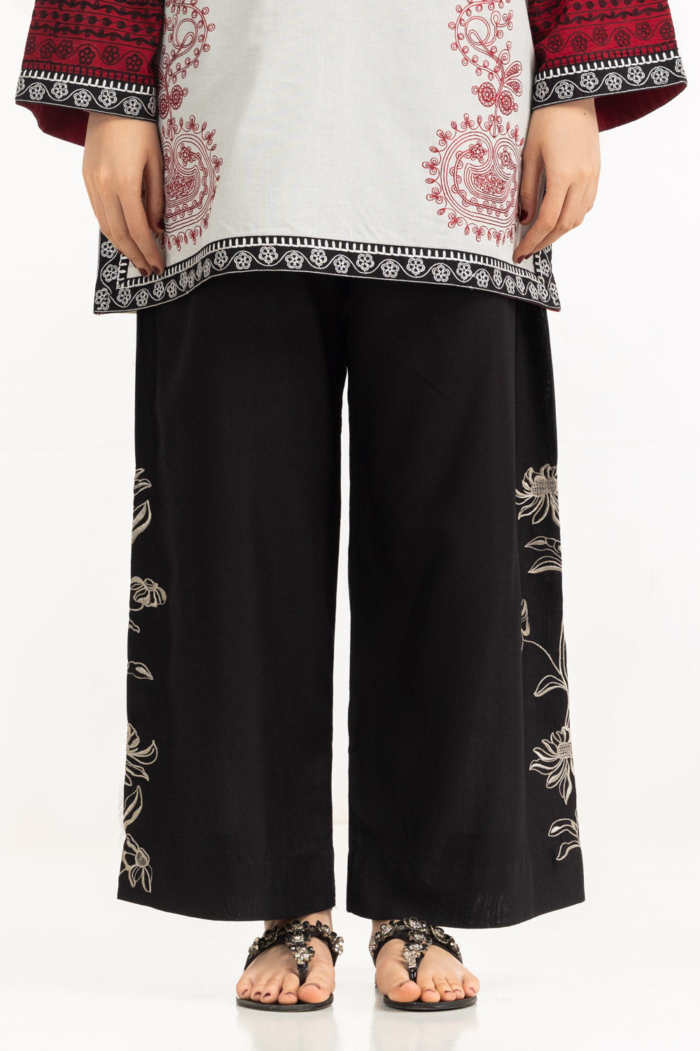 Rawsilk Embroidered Trouser IUSTTR-1479