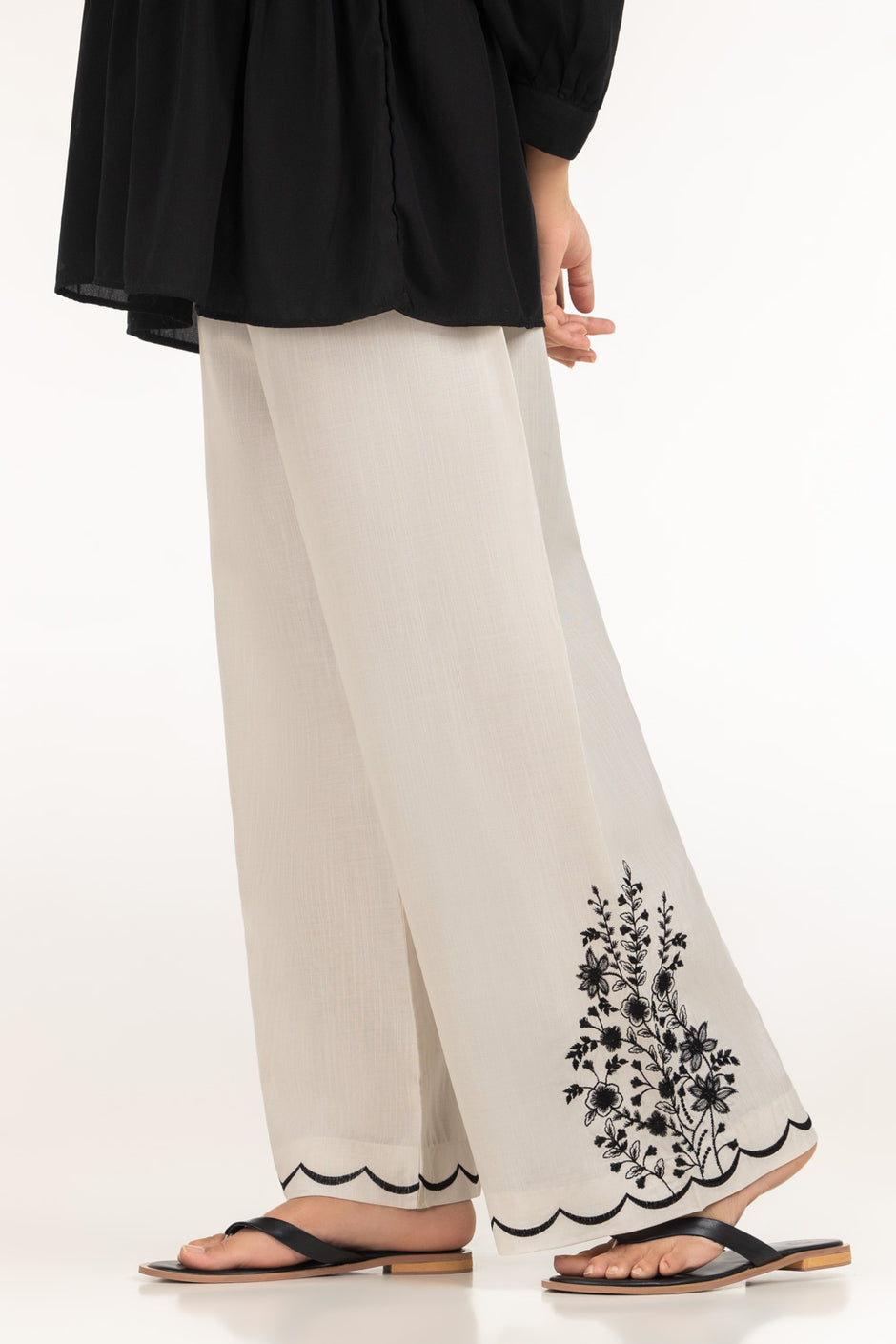 Rawsilk Embroidered Trouser