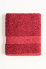 Red Dyed Bath Towel