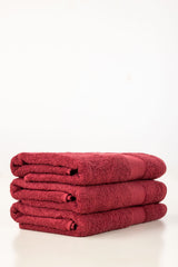 Red Dyed Bath Towel