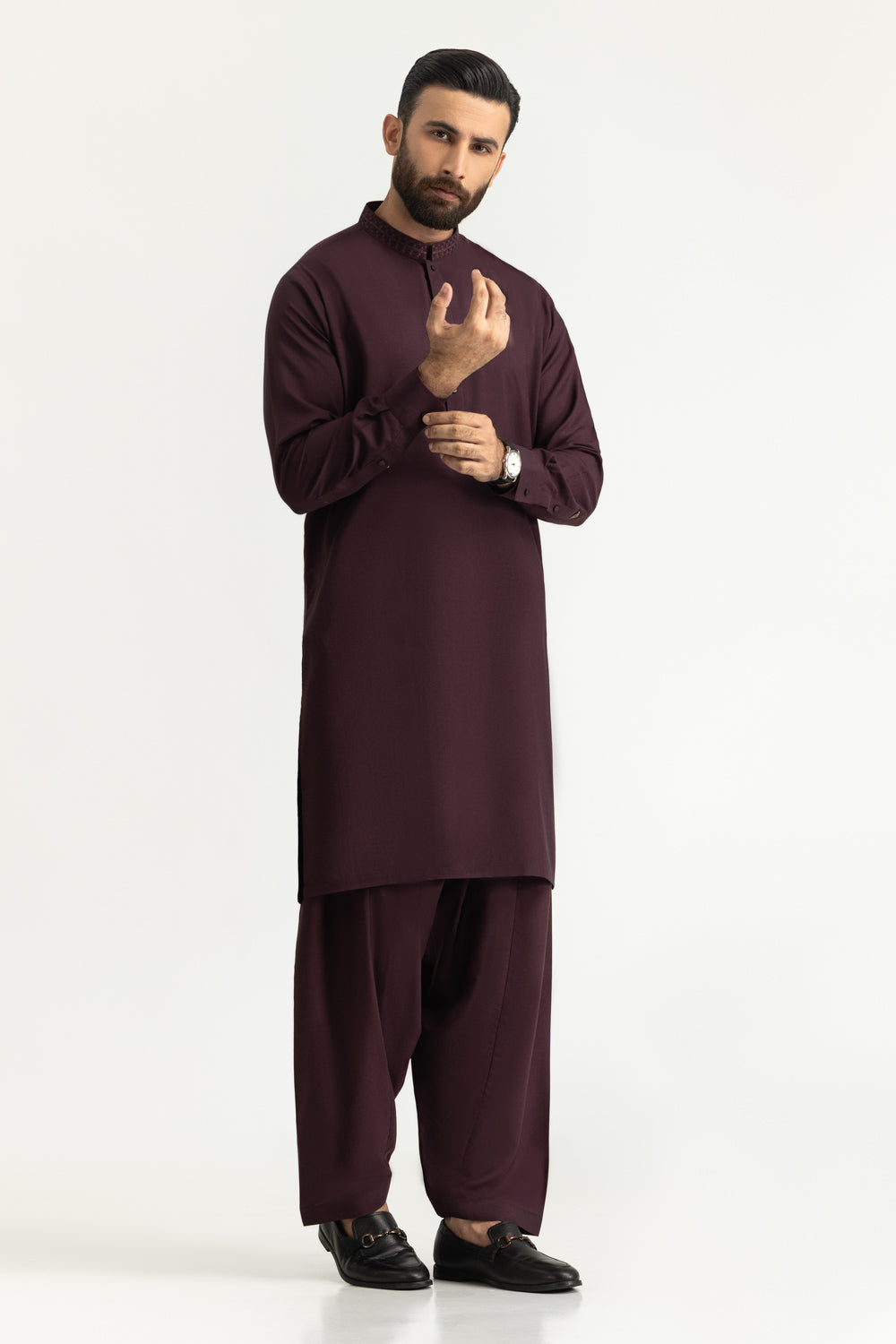Regular Fit Embroidered Suits