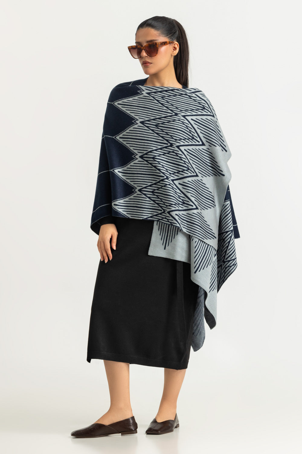 Regular Fit Cape Shawl