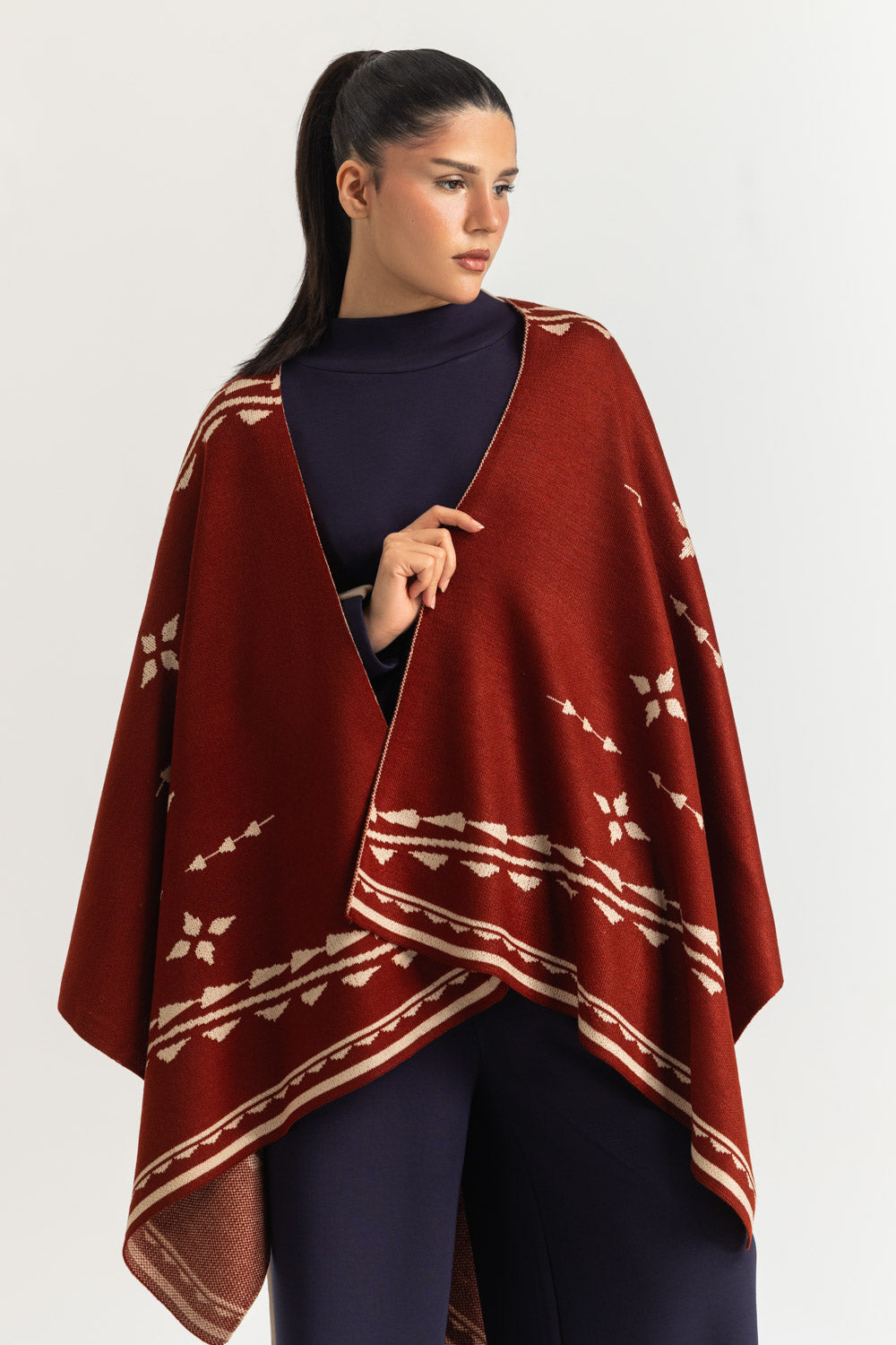 Regular Fit Cape Shawl