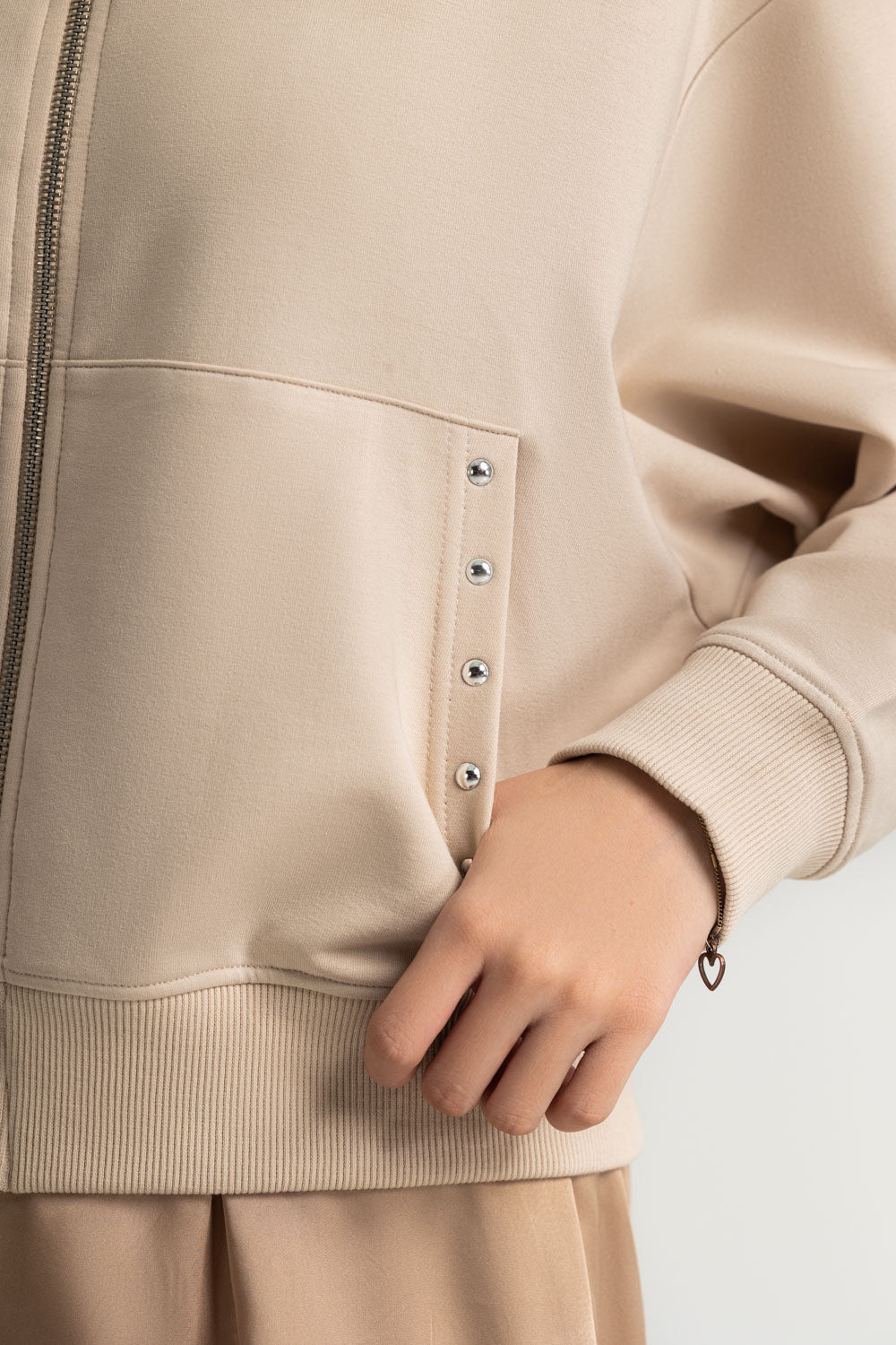 Regular Fit Hooded Zipper