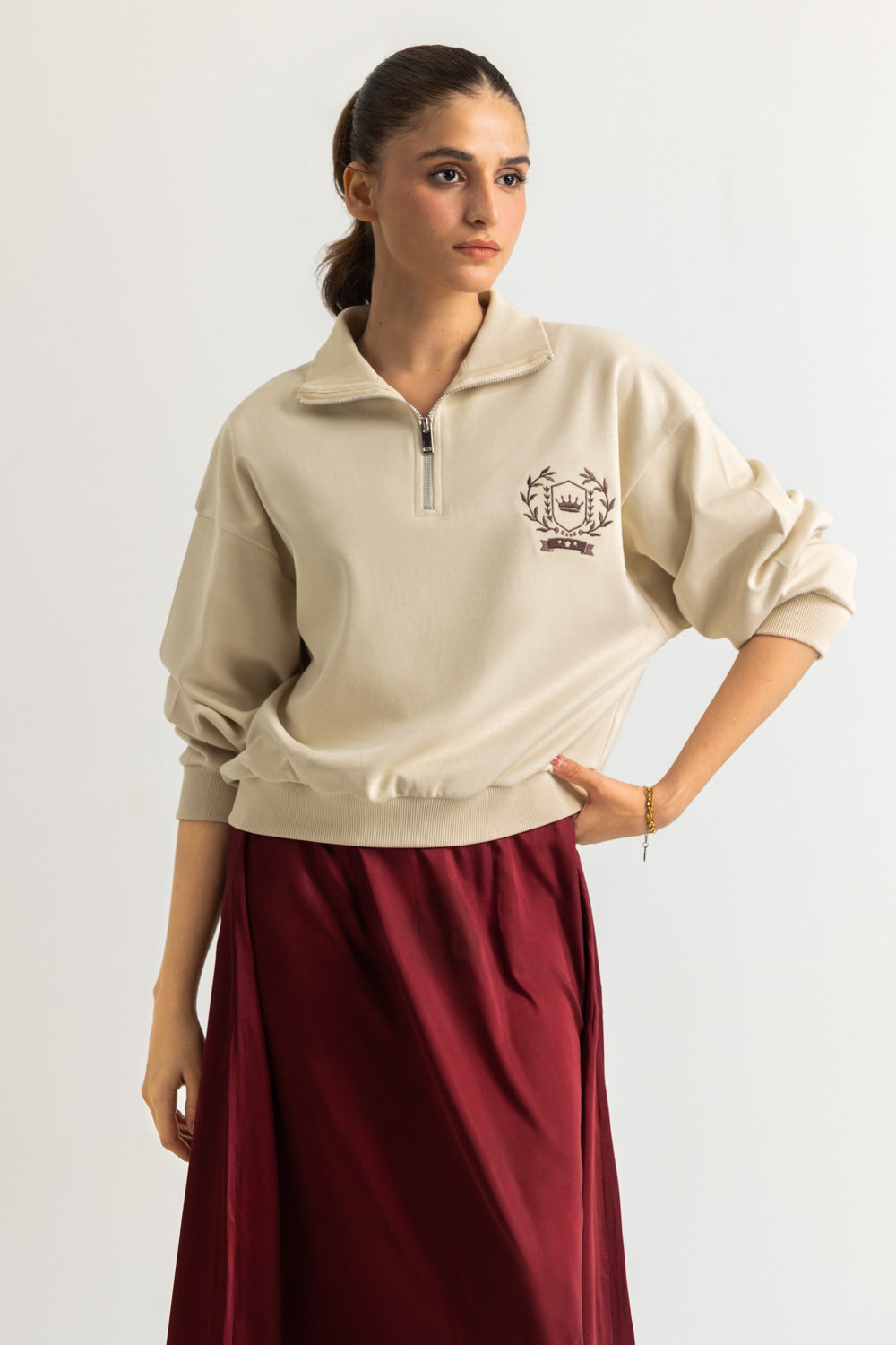 Regular Fit Knitted Zipper