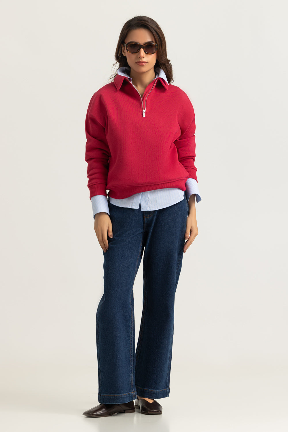 Regular Fit Knitted Zipper