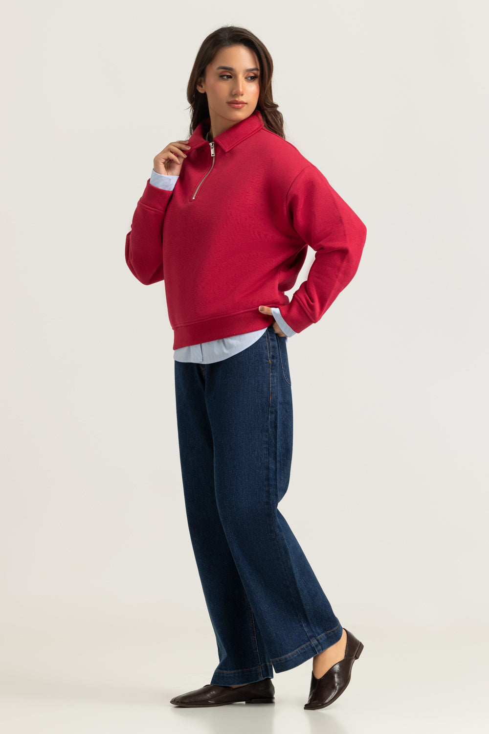Regular Fit Knitted Zipper