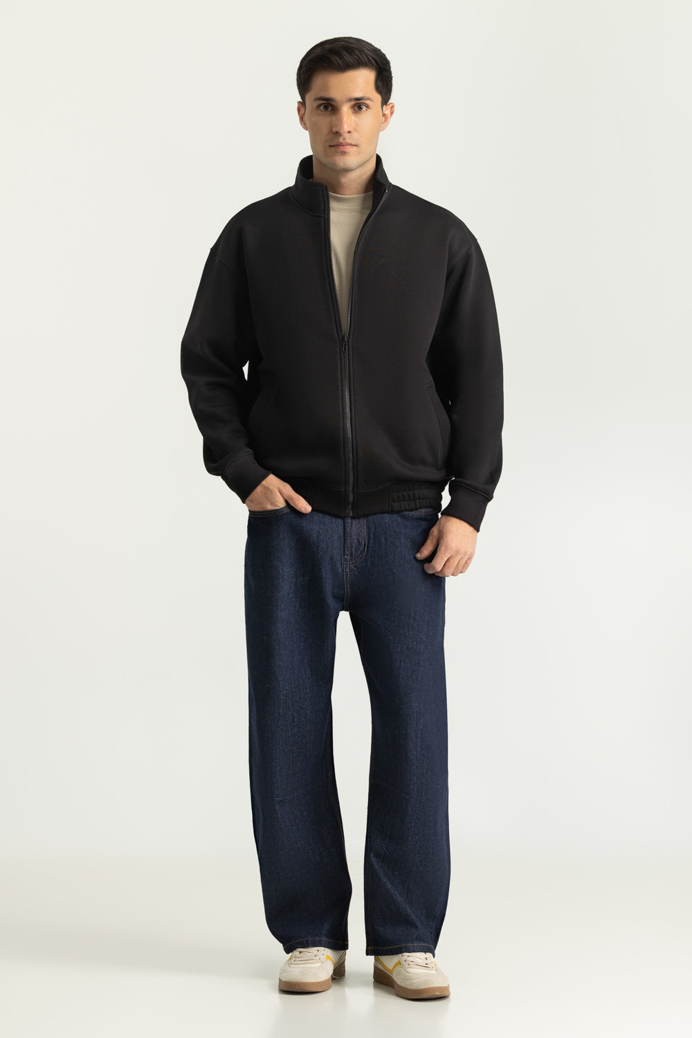 Regular Fit Knitted Zipper