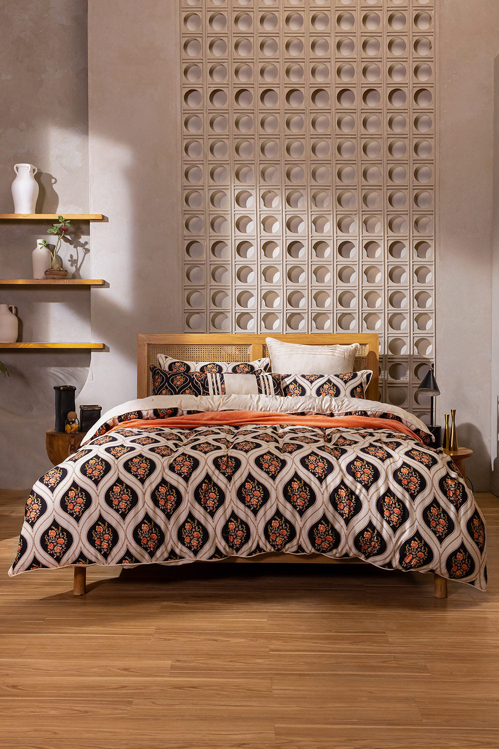 Rose Ogee T-200 Quilt Cover Set