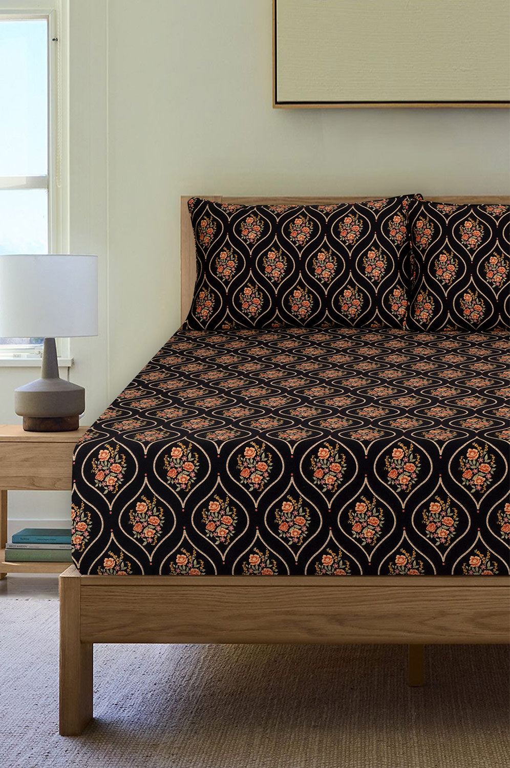 Rose Ogee T-200 Fitted Sheet