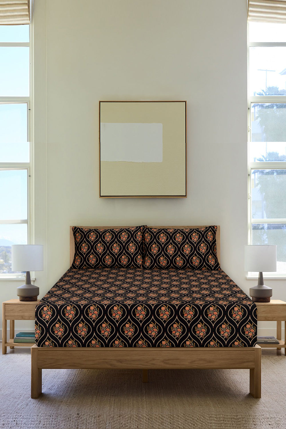 Rose Ogee T-200 Fitted Sheet