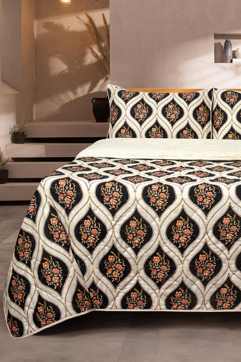 Rose Ogee T-200 Bed Throw