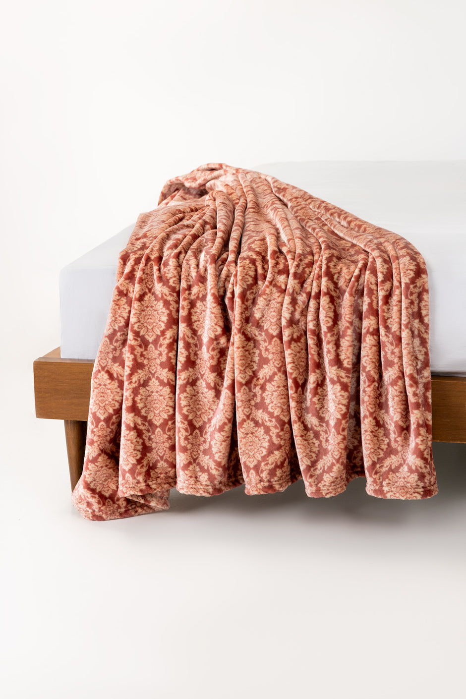 Rose Pink Embossed Single Ply Fleece