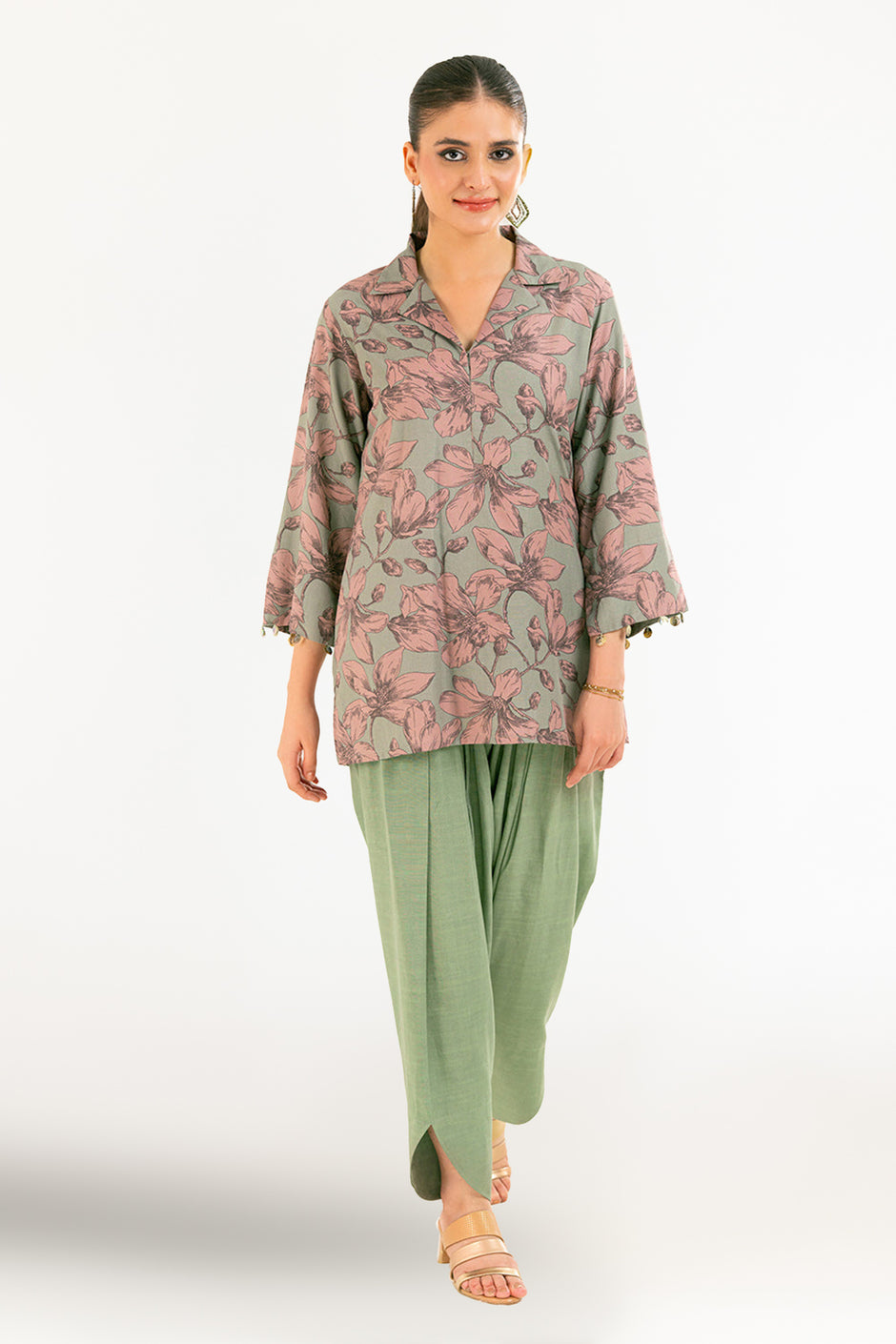 2 Piece Printed Cotton Linen Khaddar Suit