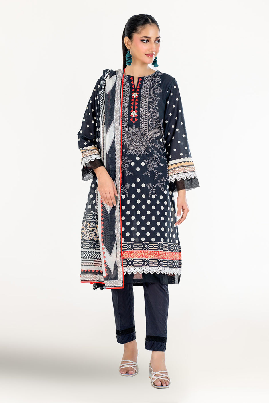 3 Piece Unstitched Printed Lawn Suit