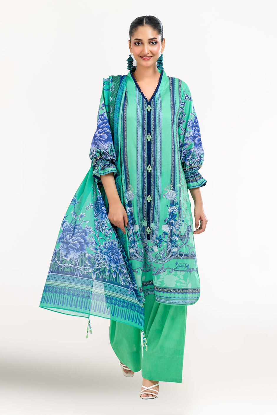 3 Piece Unstitched Printed Lawn Suit
