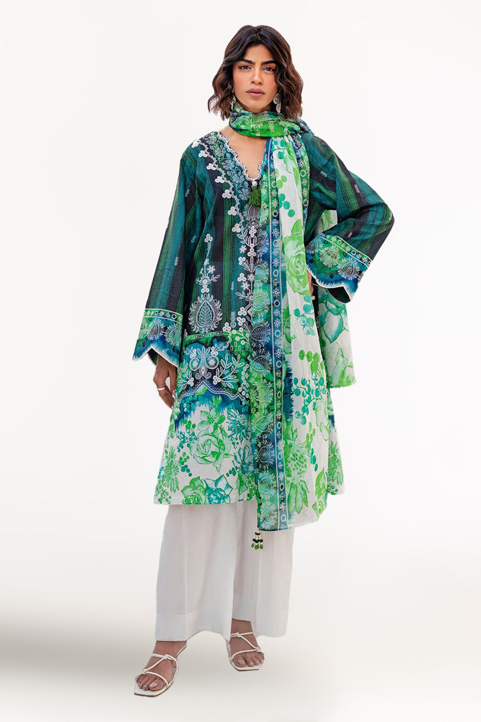 3 Piece Unstitched Printed Lawn Suit