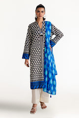 3 Piece Unstitched Printed Lawn Suit