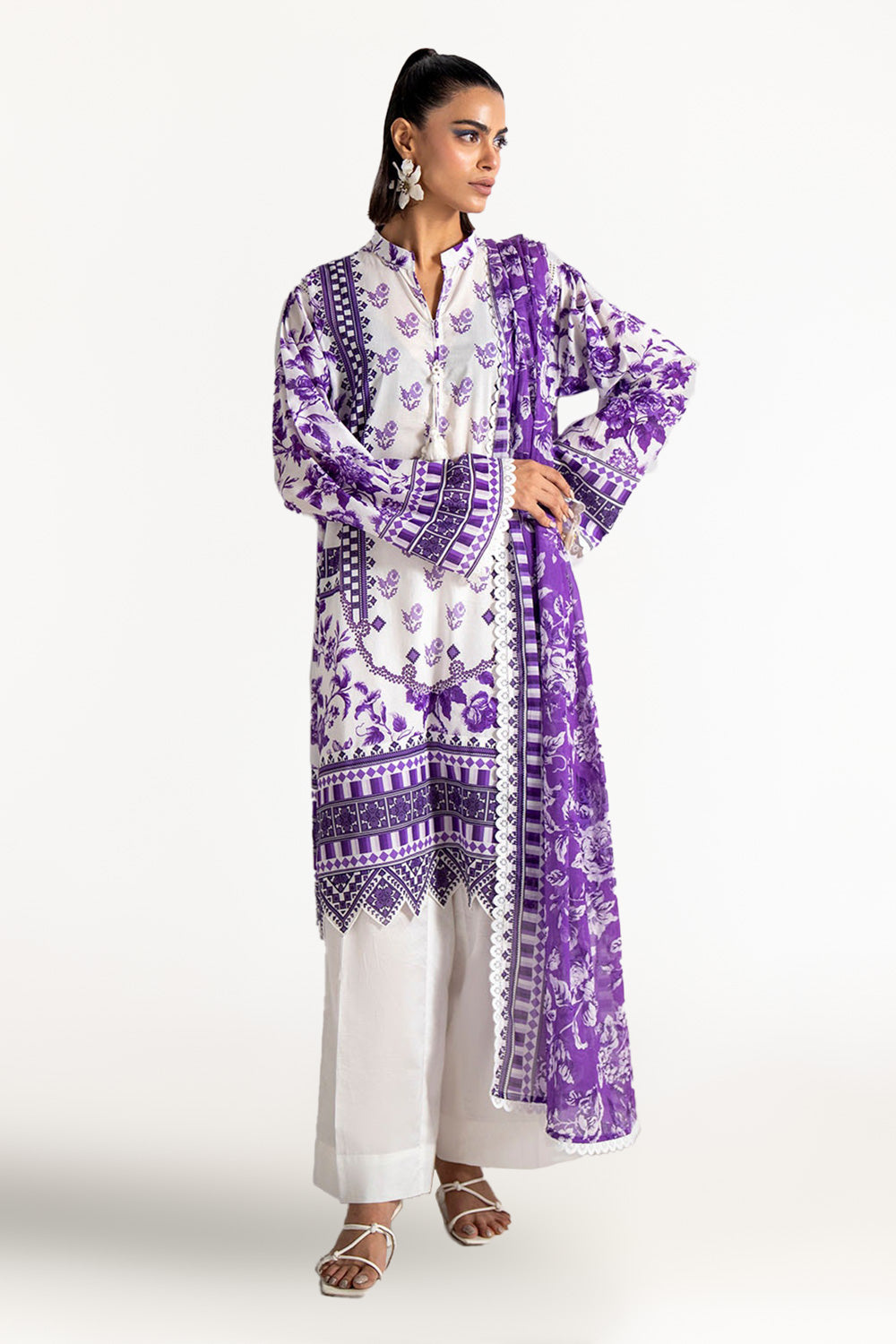 3 Piece Unstitched Printed Lawn Suit SD-52118