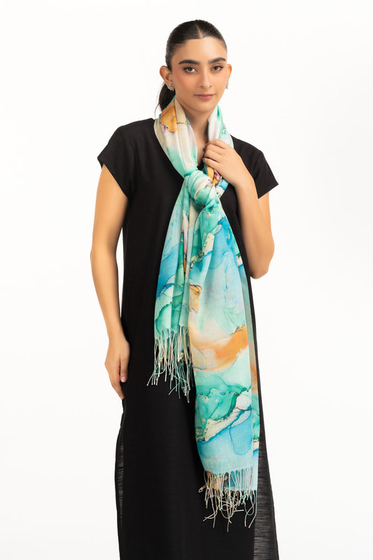 Blended Printed Shawl SH-25-109