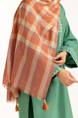 Acrylic Checkered Zari Shawl SH-25-120