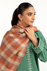 Acrylic Checkered Zari Shawl SH-25-120