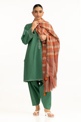 Acrylic Checkered Zari Shawl SH-25-120