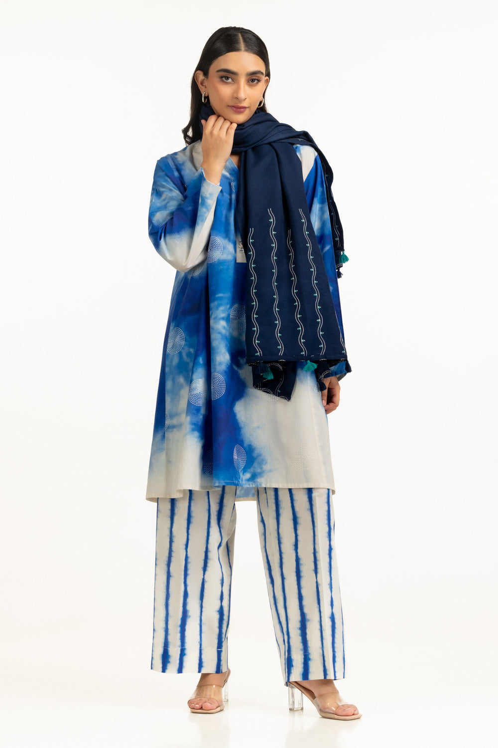 Herringbone Embellished Stole SH-25-130