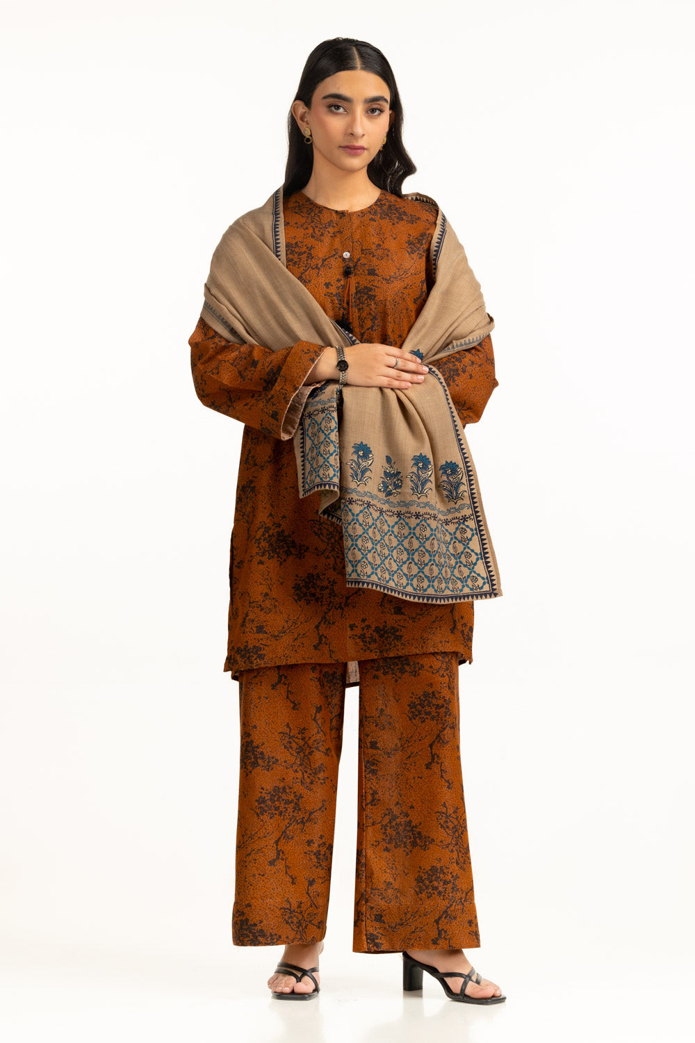 Acrylic Block Printed Stole SH-25-138