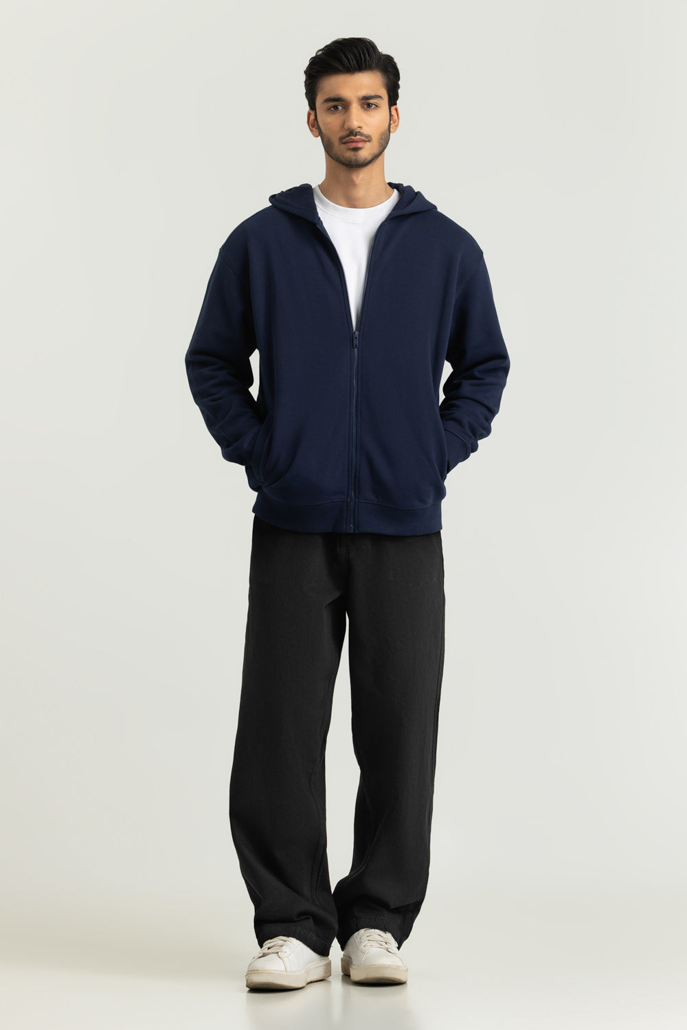 Regular Fit Hooded Zipper