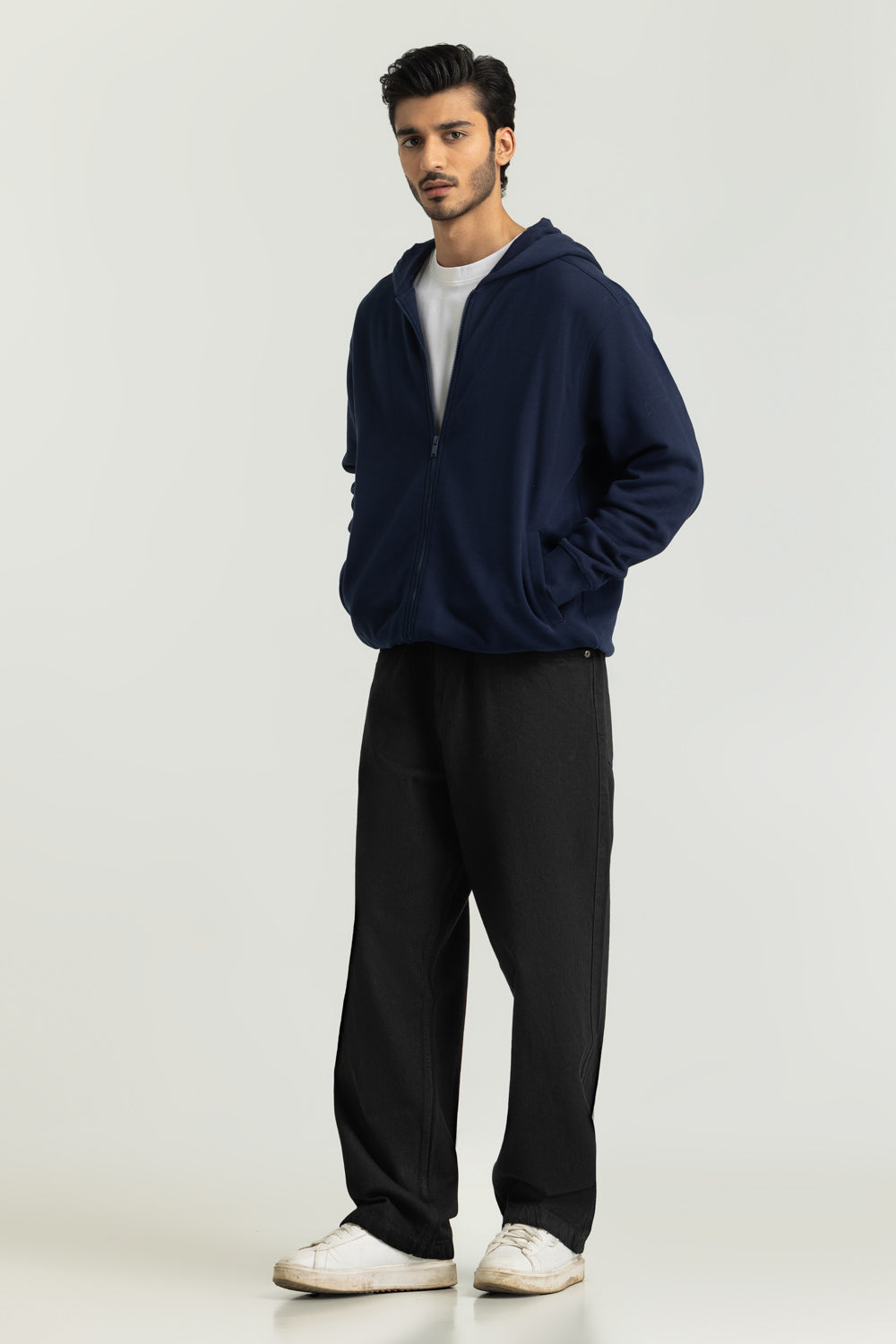 Regular Fit Hooded Zipper