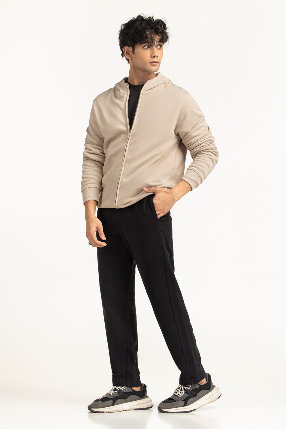 Regular Fit Hooded Zipper
