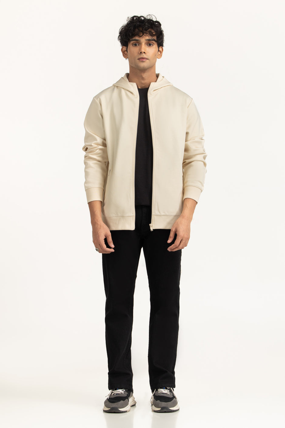 Regular Fit Hooded Zipper