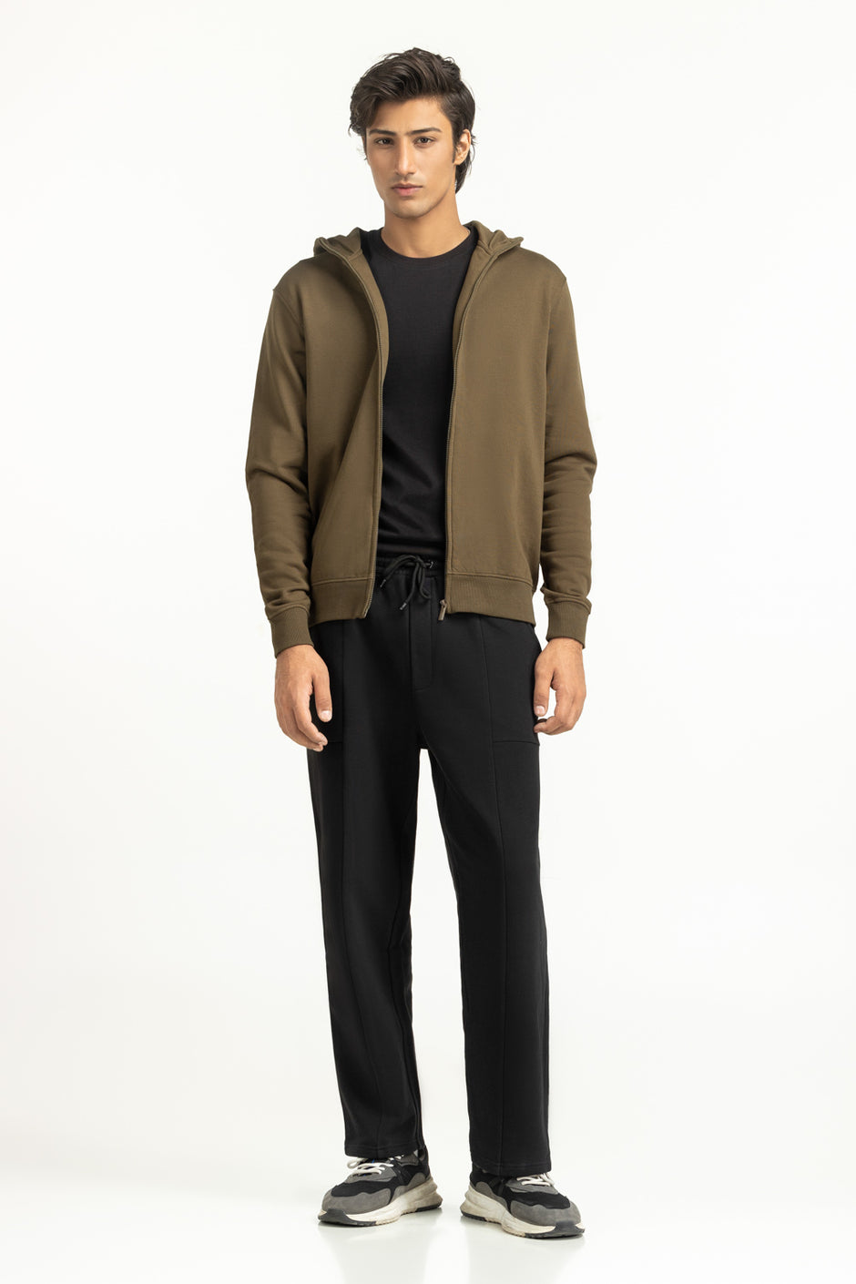Regular Fit Hooded Zipper