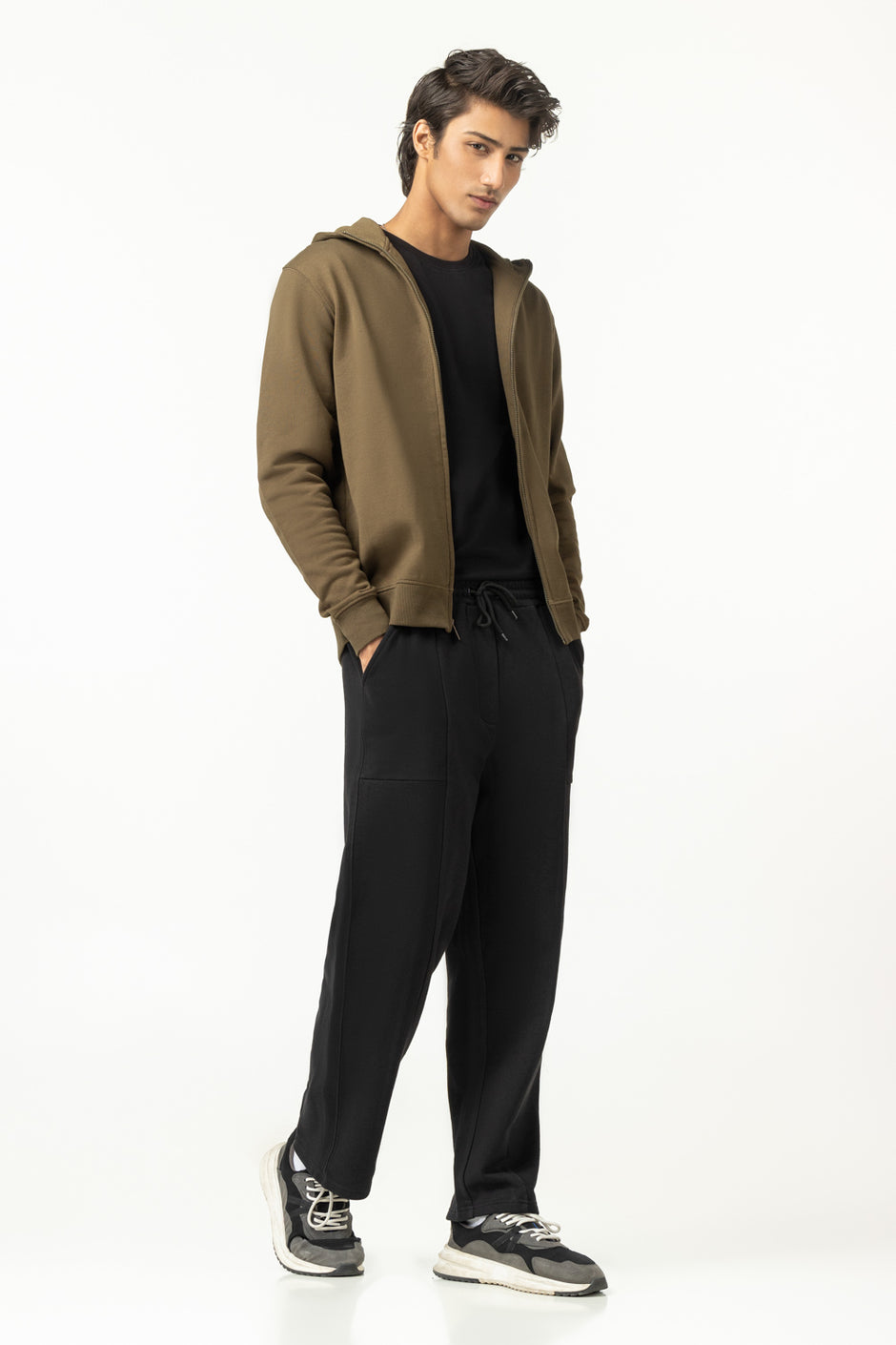 Regular Fit Hooded Zipper
