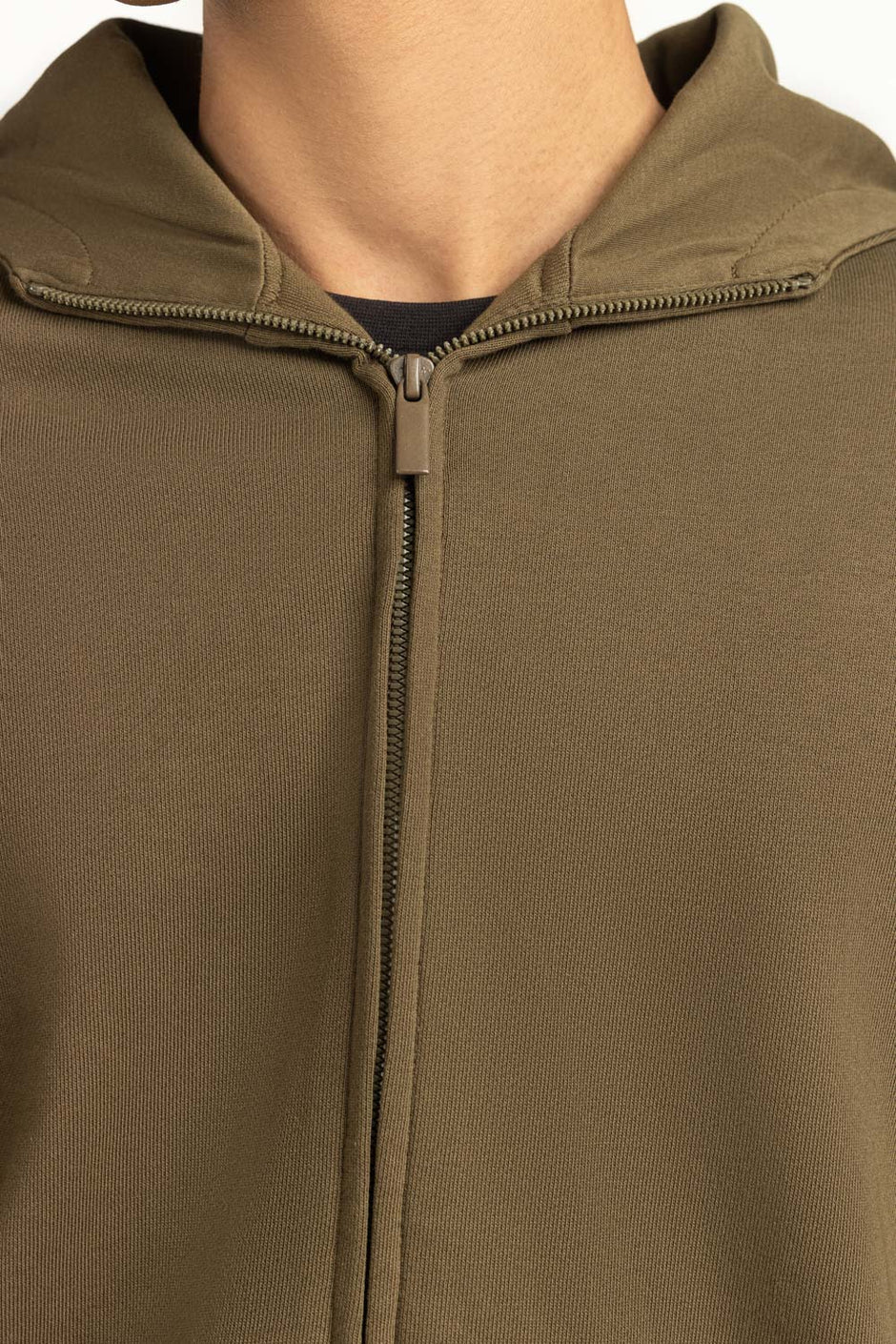 Regular Fit Hooded Zipper
