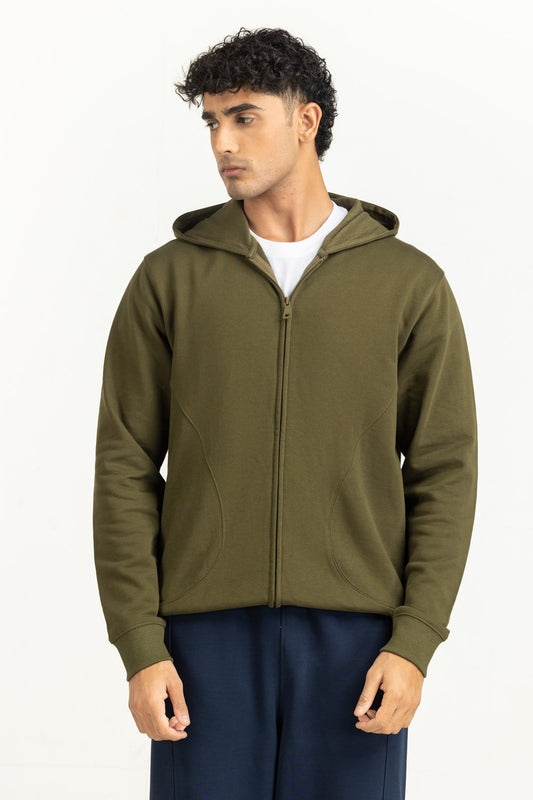 Regular Fit Hooded Zipper MN-HDZ-WS25-006 B