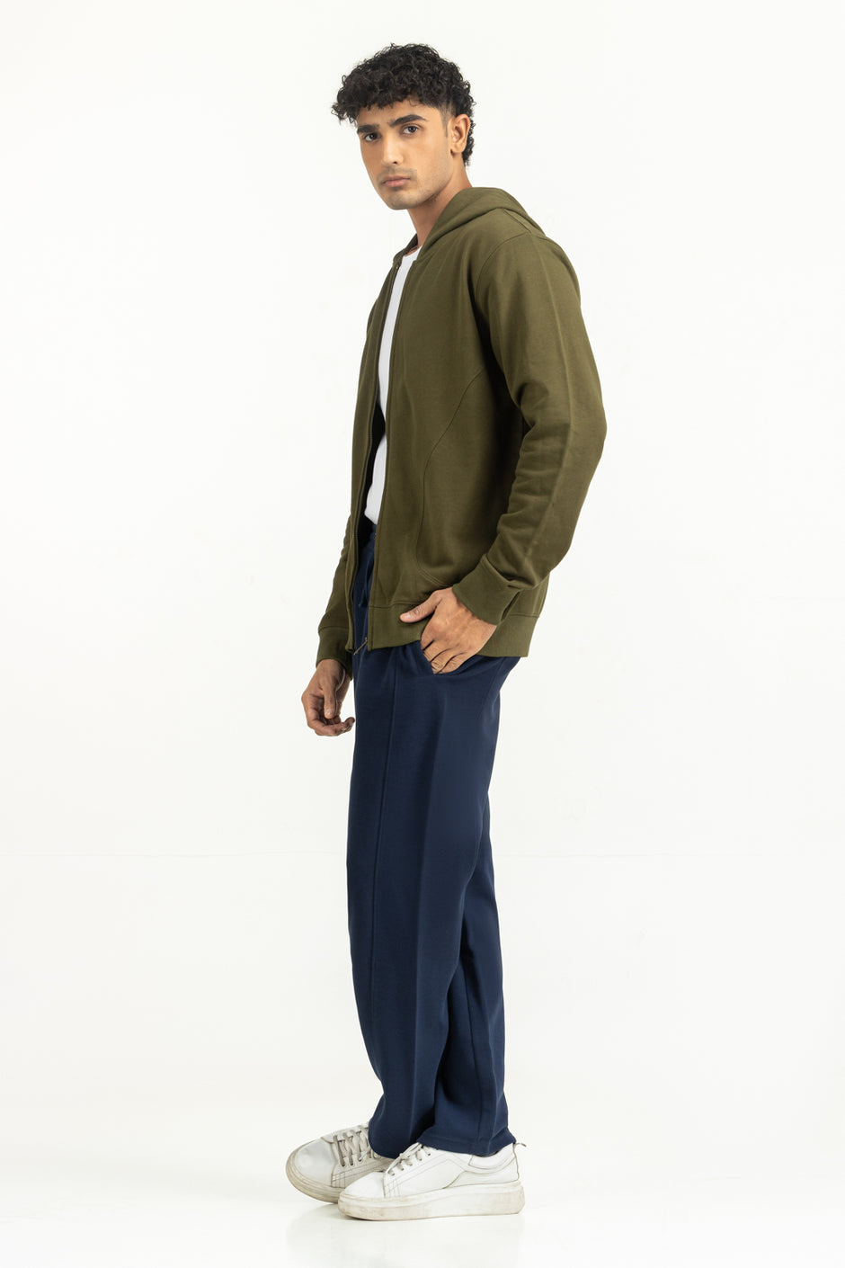 Regular Fit Hooded Zipper