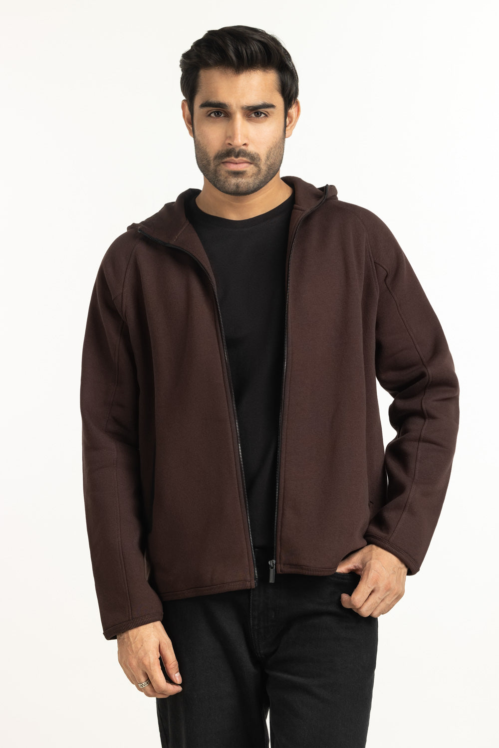 Regular Fit Hooded Zipper MN-HDZ-WS25-005 A