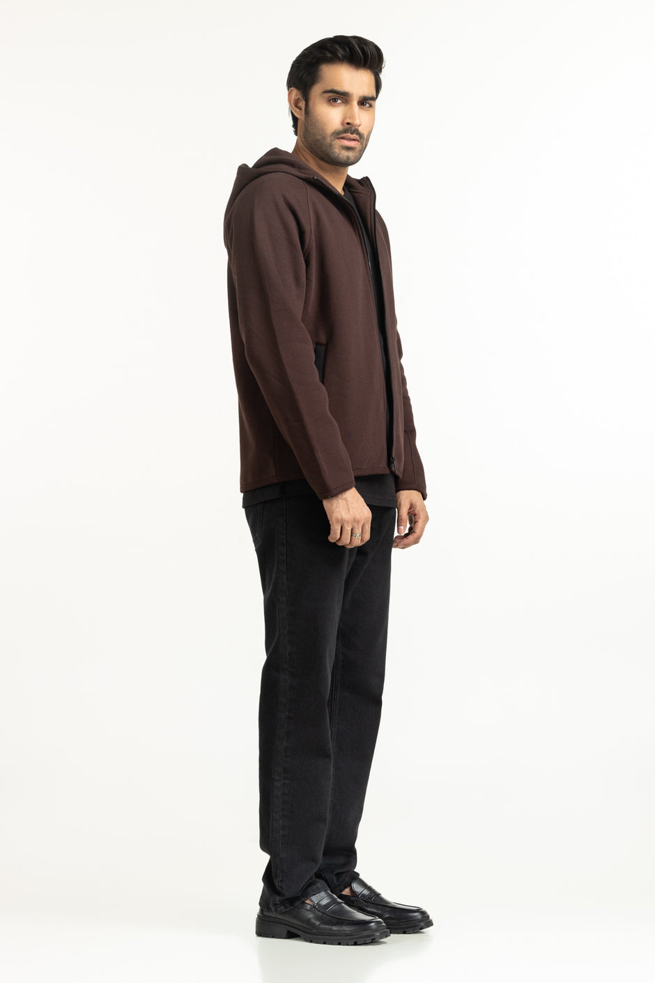 Regular Fit Hooded Zipper
